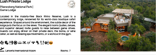 A brochure for the Lush Private Lodge, a luxury resort in the wilderness. AI generated content