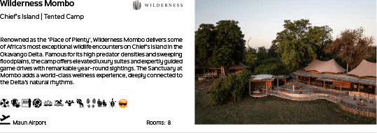 A picture of a camp with a tent and a sign that says “Wilderness Mombos". Description generated by AI