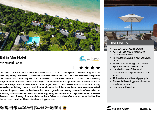 A hotel advertisement with a picture of the beach and a hotel. Description generated by AI