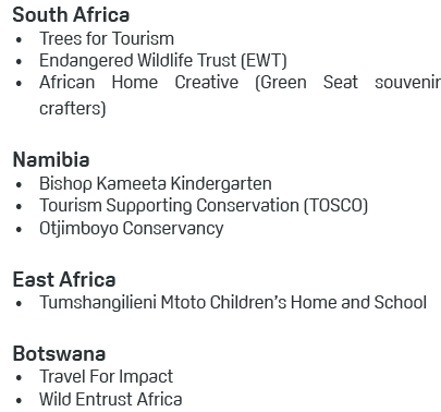 South Africa • Trees for Tourism • Endangered Wildlife Trust (EWT) • African Home Creative (Green Seat souvenir craft...