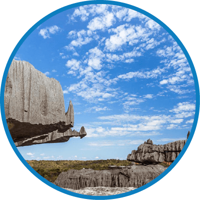 The great Tsingy de Bemaraha of Madagascar in the Tsingy de Bemaraha Integral Nature Reserve of UNESCO