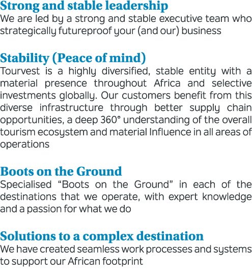 Strong and stable leadership We are led by a strong and stable executive team who strategically futureproof your (and...