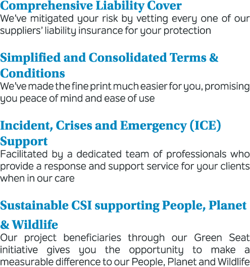 Comprehensive Liability Cover We’ve mitigated your risk by vetting every one of our suppliers’ liability insurance fo...