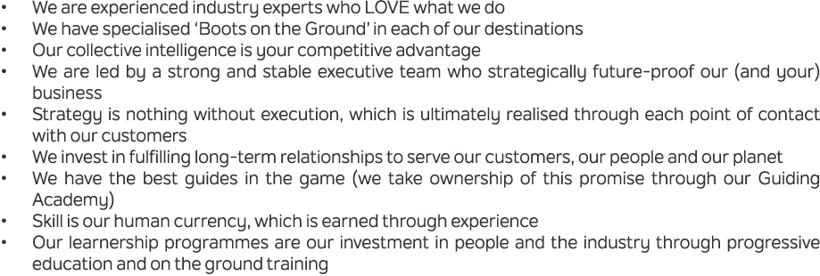 • We are experienced industry experts who LOVE what we do • We have specialised ‘Boots on the Ground’ in each of our ...